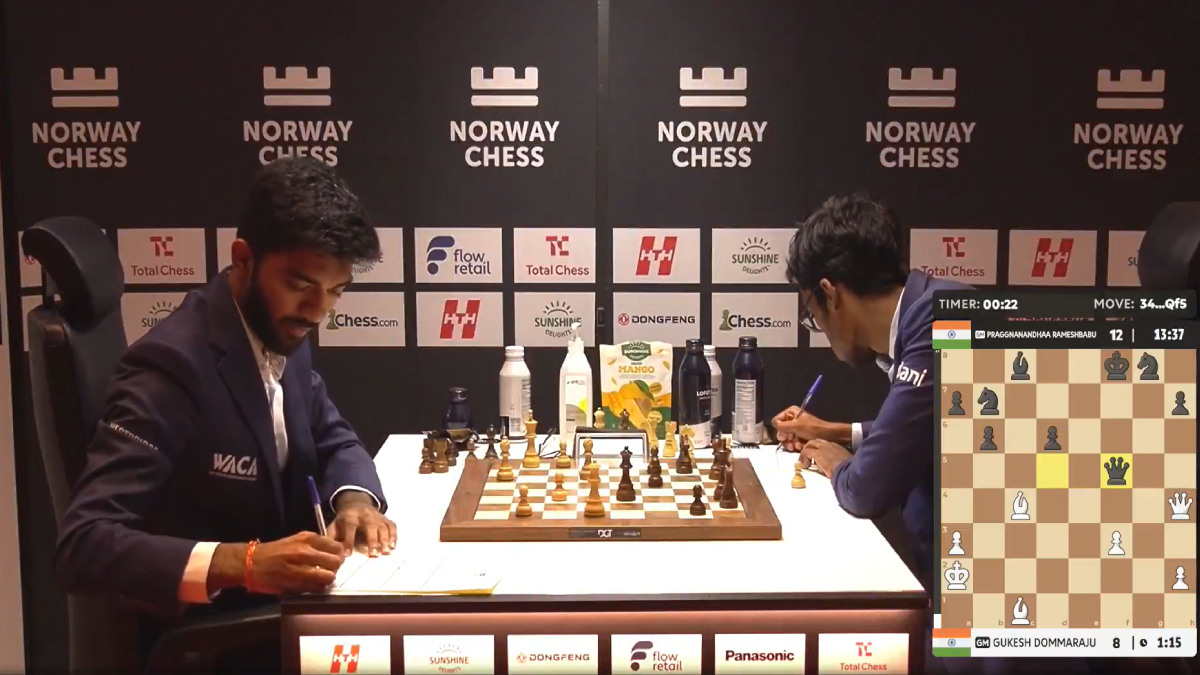 Norway Chess 2026: Praggnanandhaa Defeats Gukesh, Moves Into Title Contention