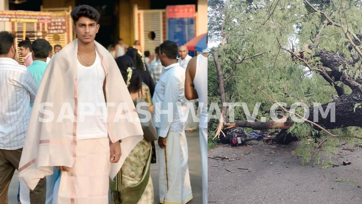 19-Year-Old Youth Killed After Massive Tree Falls on Bike Near Ramanagara Following Heavy Rain