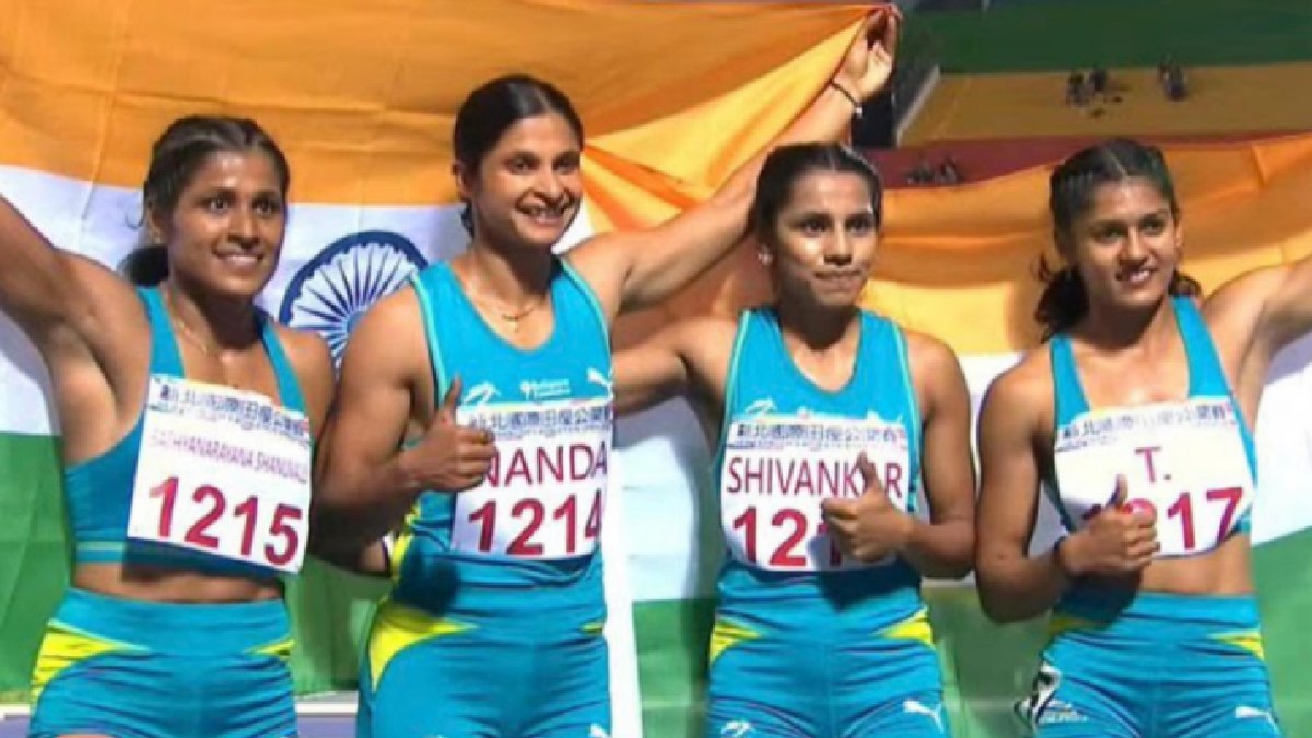 India Stuns China to Win Gold in Women's 4x100m Relay at Asian Relay Championships 2026