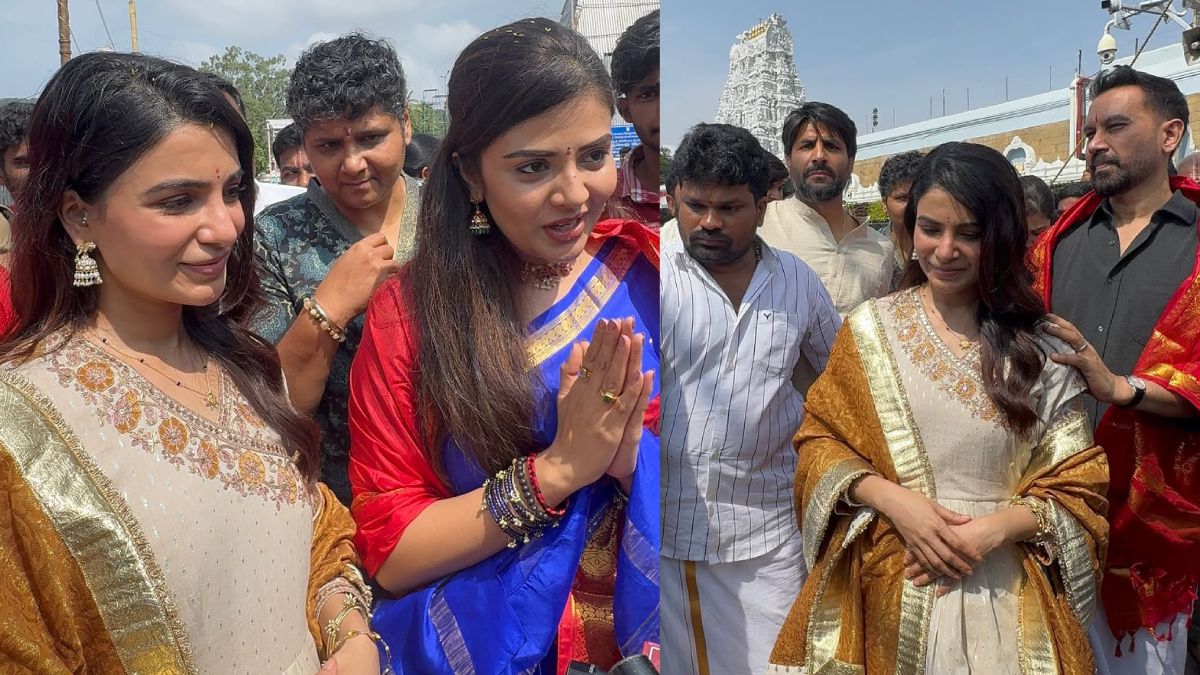 Samantha Ruth Prabhu and Raj Nidimoru Seek Blessings at Sri Vari Temple