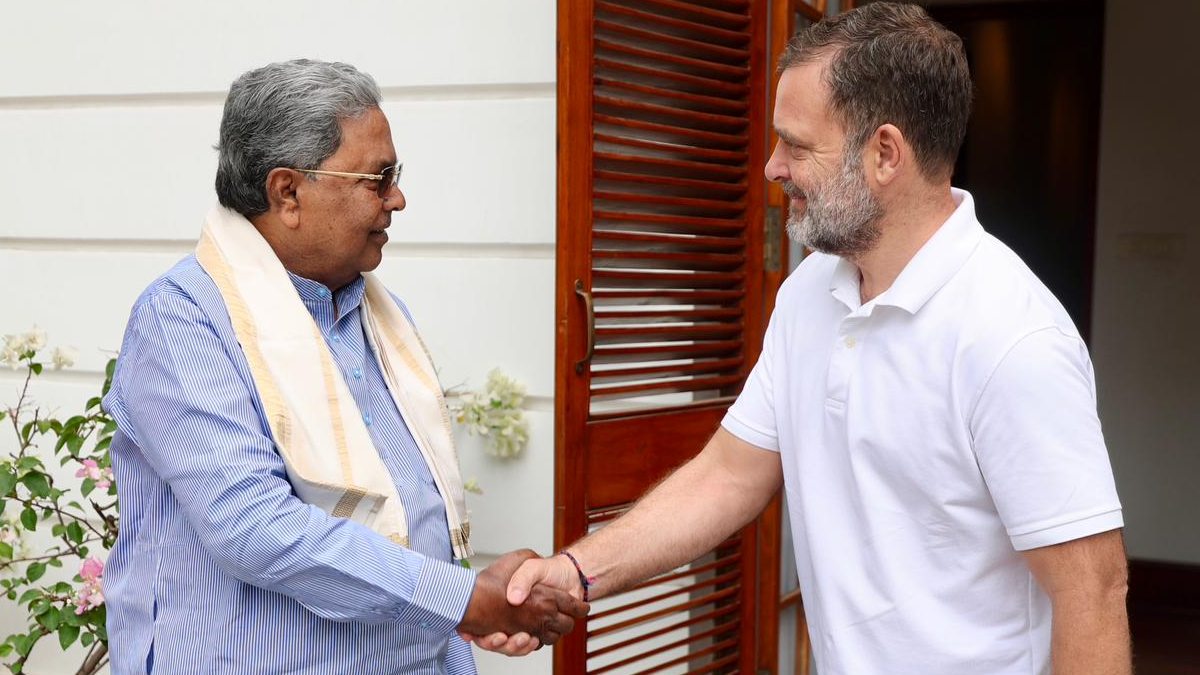 Siddaramaiah and Rahul Gandhi