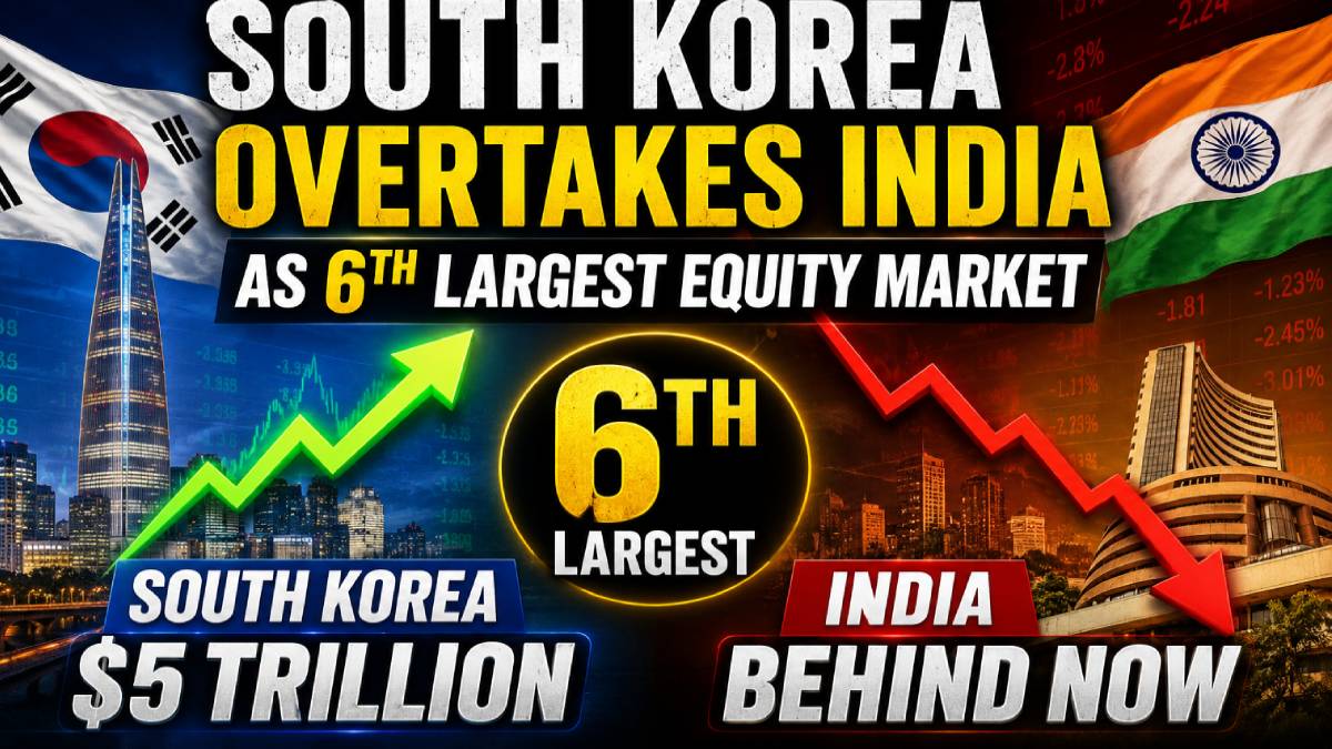 South Korea Overtakes India as 6th Largest Equity Market at  Trillion; Taiwan Also Ahead