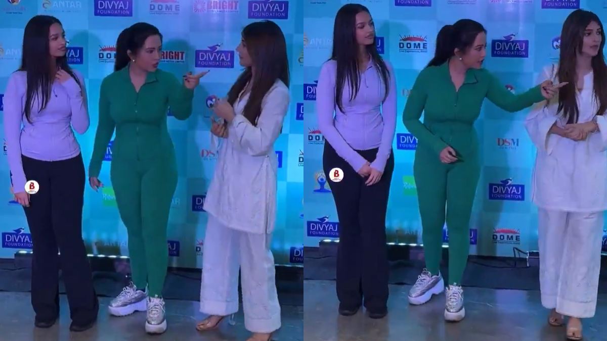 Sreeleela Viral Video Sparks Debate After Awkward Moment With Amruta Fadnavis at Mumbai Yoga Event