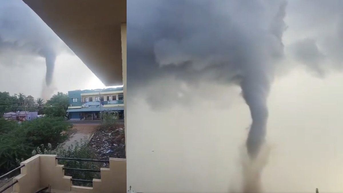 Funnel Cloud Near Thoothukudi Causes Damage to Homes, Toll Plaza and Theme Park in Tamil Nadu