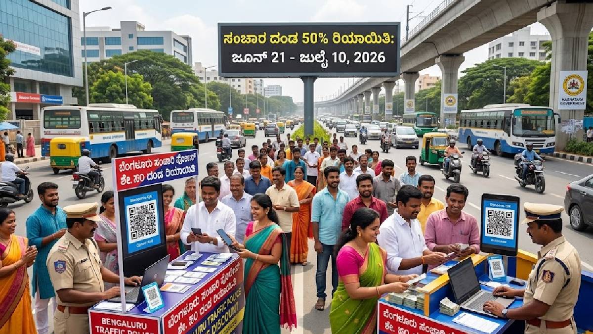 ಬೆಂಗಳೂರು ವಾಹನ ಸವಾರರಿಗೆ ಬಂಪರ್ ಆಫರ್ - ಬಾಕಿ ಸಂಚಾರ ದಂಡದ ಮೇಲೆ ಮತ್ತೆ ಶೇ. 50 ರಿಯಾಯಿತಿ ಘೋಷಣೆ!!