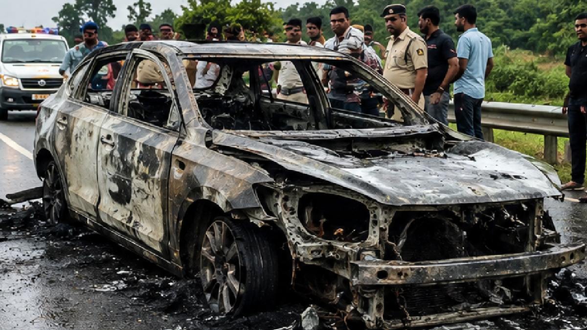 Tumakuru Car Blast: Man Dies After Alleged Kidnapping of Woman on NH-48