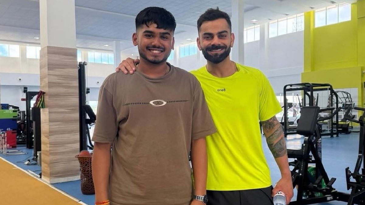Virat Kohli Meets U-19 Captain Ayush Mhatre at BCCI Centre of Excellence