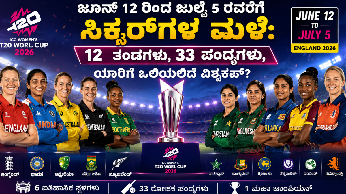 ಜೂನ್ 12 ರಿಂದ ಜುಲೈ 5 ರವರೆಗೆ ಸಿಕ್ಸರ್‌ಗಳ ಮಳೆ: 12 ತಂಡಗಳು, 33 ಪಂದ್ಯಗಳು, ಯಾರಿಗೆ ಒಲಿಯಲಿದೆ ವಿಶ್ವಕಪ್!!