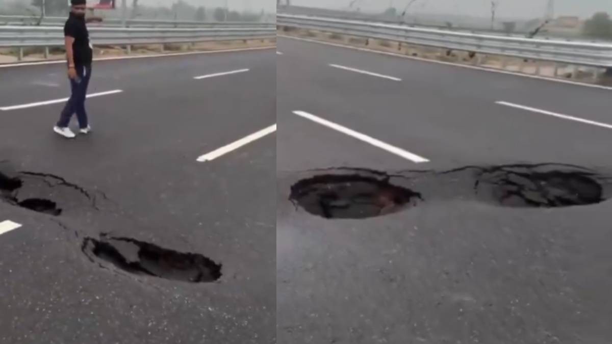 ₹12,000 Crore Expressway Develops Potholes Just Two Months After Inauguration, Sparks Public Outrage