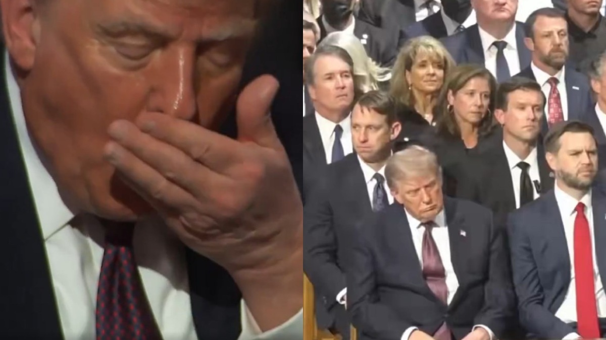 Donald Trump’s Funeral Appearance Sparks Viral Debate Over Tic Tac Moment and Drowsy Videos | Photo Credit: https://x.com/Acyn | https://x.com/HQNewsNow