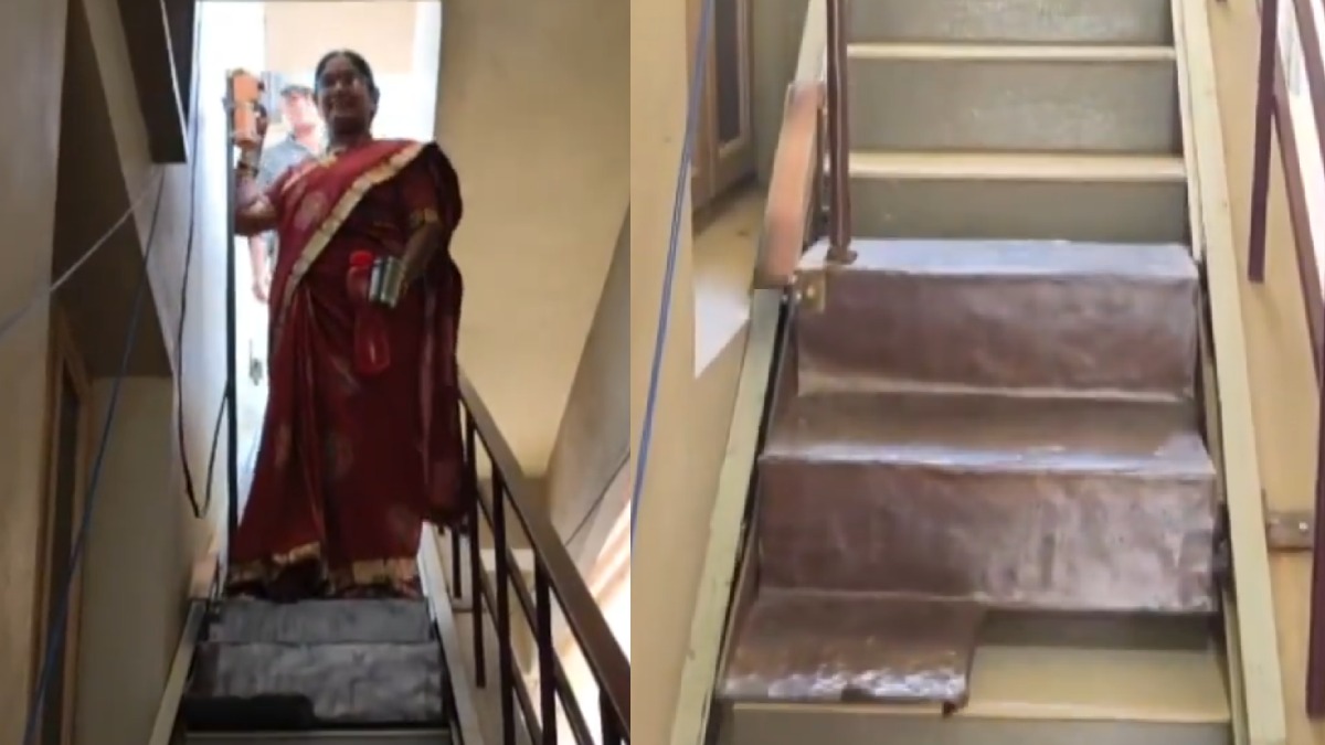Andhra Mechanic Builds Homemade Escalator for Wife, Heartwarming Innovation Wins Hearts Online