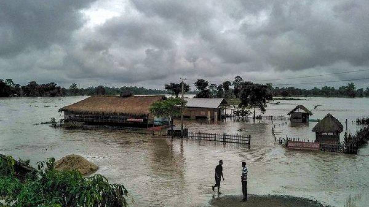 Floodwaters submerge homes in Assam village referance | Photo Credit: https://www.instagram.com
