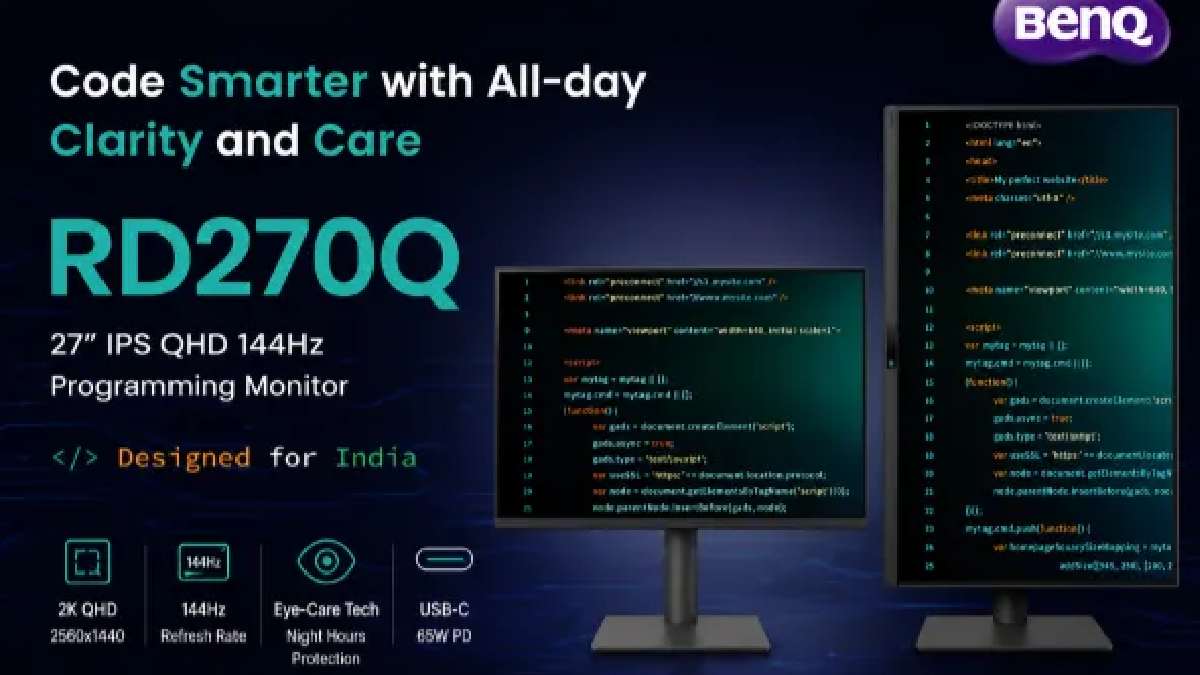 BenQ RD270Q developer monitor with USB-C | Photo Credit: https://x.com/techfryerr