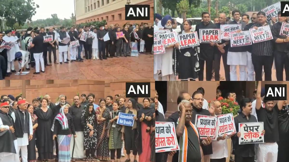 Opposition MPs Wear Black in Parliament to Protest Student Issues, Demand Accountability from Centre