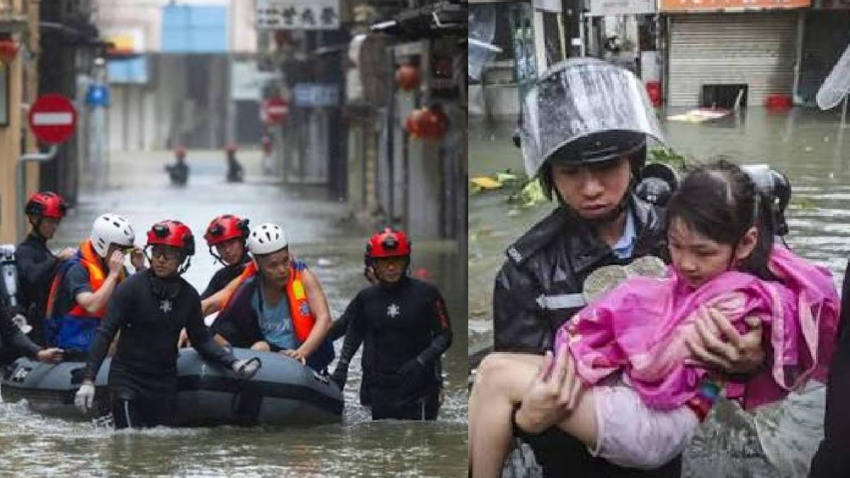 Rescue personnel evacuate residents from a flood-affected area as China | Photo Credit: https://www.facebook.com