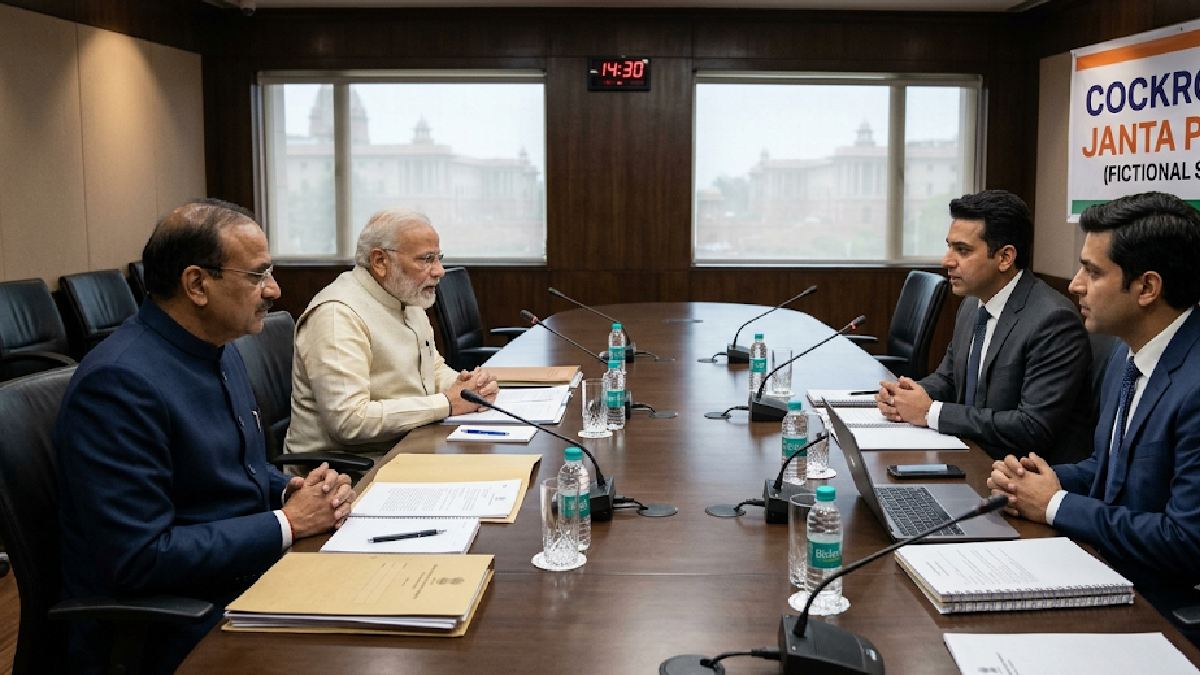 Satire: Union Ministers Hold Third Round of Talks With 'Cockroach Janta Party' Leaders Amid Political Buzz