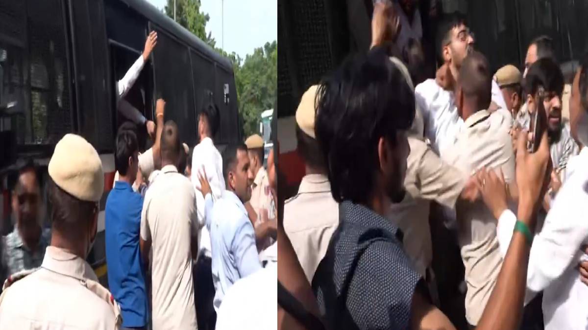 Police Detain Congress Leaders Protesting Near 7, Lok Kalyan Marg