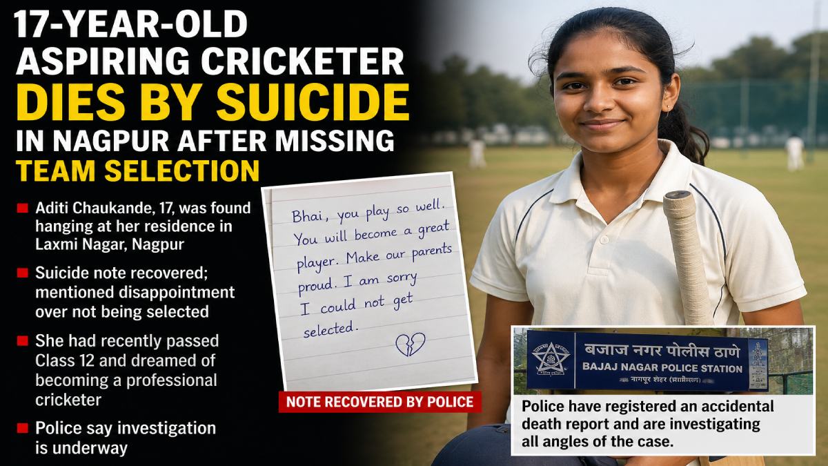 17-Year-Old Aspiring Cricketer Dies by Suicide in Nagpur | Photo Credit: AI Image