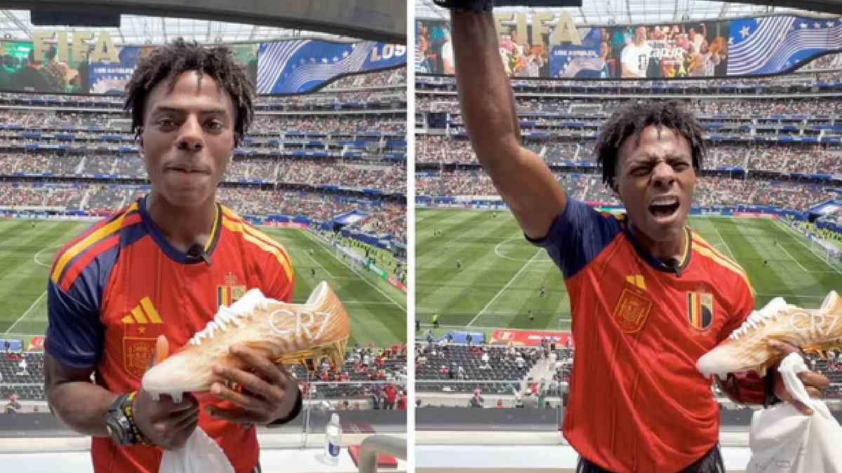 Cristiano Ronaldo Gifts Game-Worn World Cup Boots to IShowSpeed | Photo Credit: https://x.com/terrenoviral
