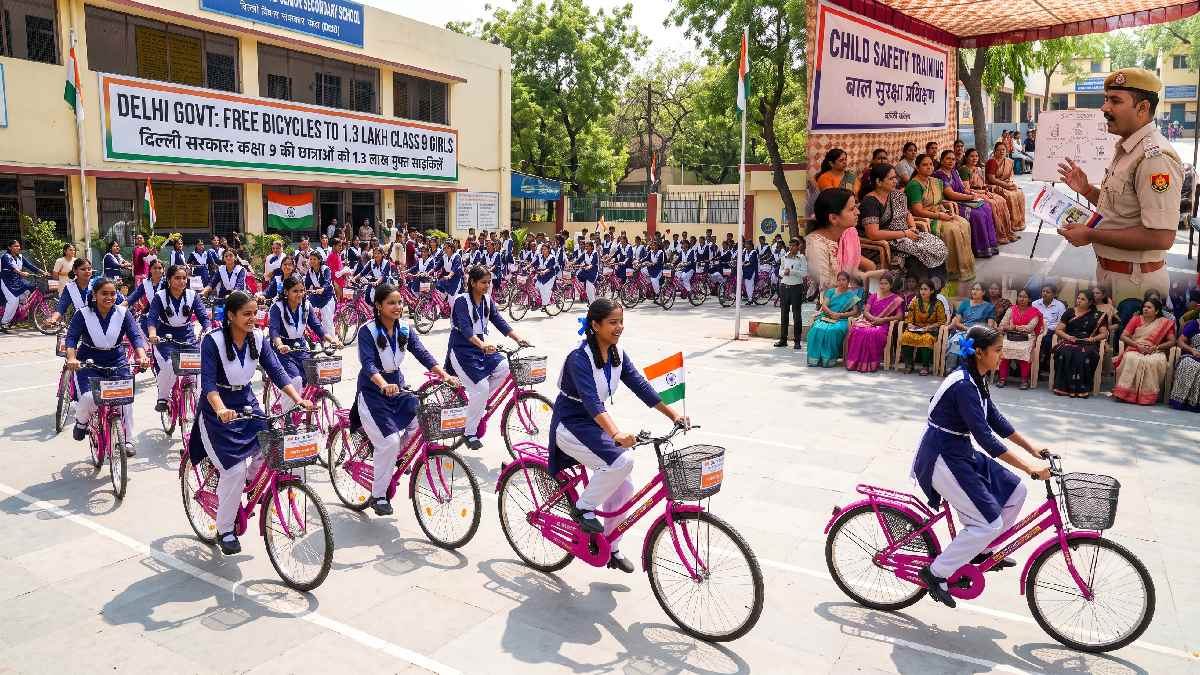 Delhi to Give Free Bicycles to 1.3 Lakh Class 9 Girls; Police Launch Child Safety Training for Teachers