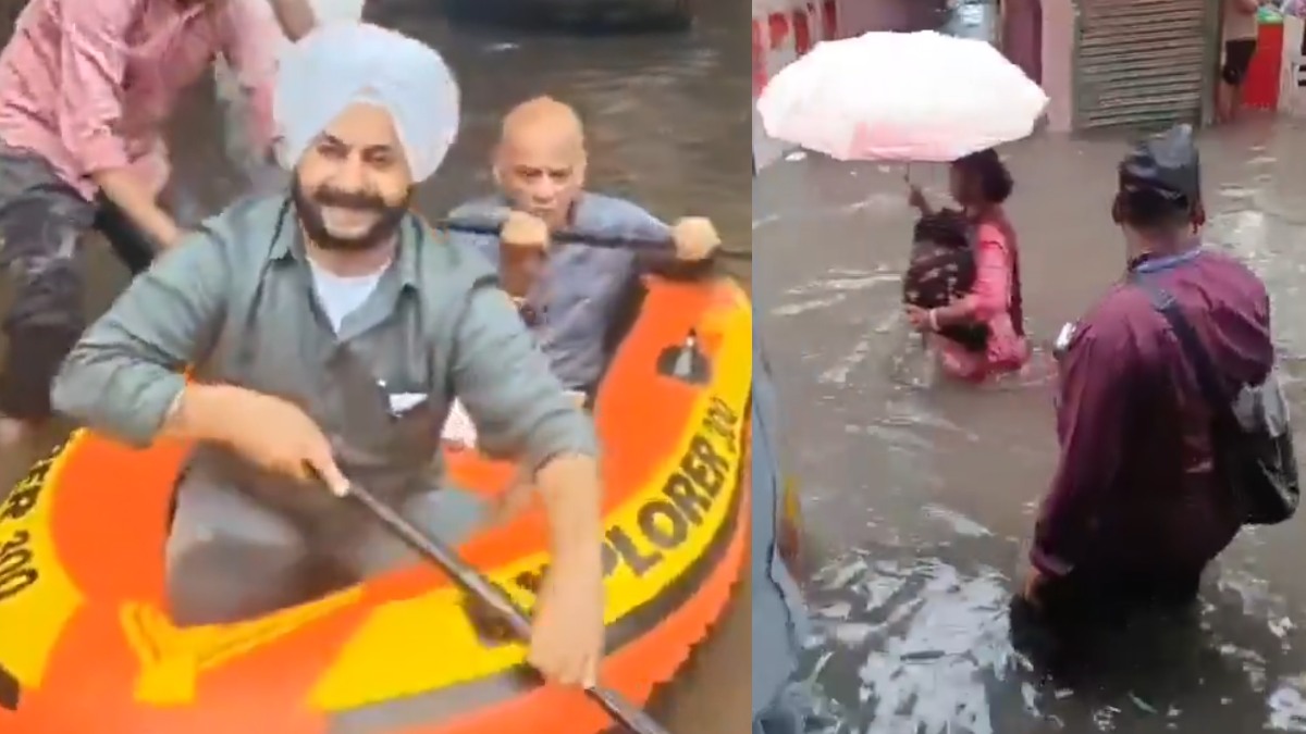 Heavy Rains Paralyze Delhi | Photo Credit: x.com/Saurabh_MLAgk | x.com/jaggirm