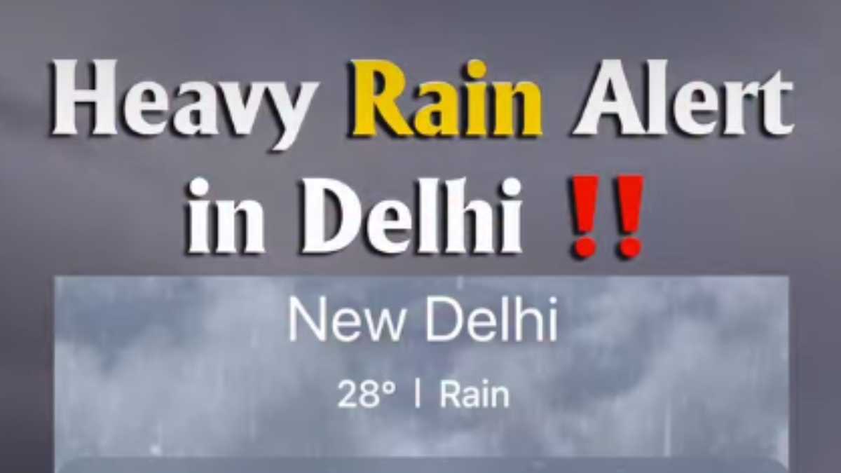 Red Alert in Delhi-NCR: Heavy Rain Forces School Closures, Streets Waterlogged