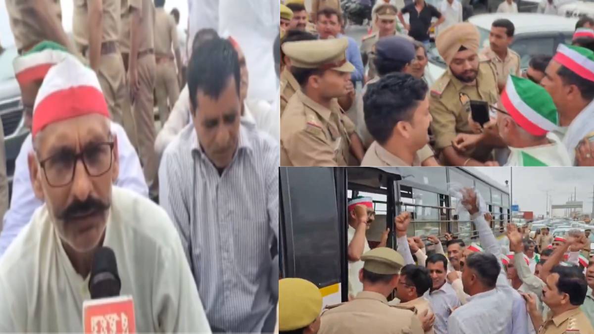 Police Stop Protesters at Ghazipur-UP Gate Border Ahead of Delhi March