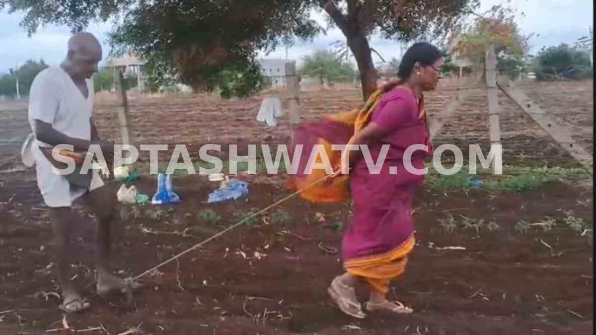 Bidar Elderly Couple Forced to Pull Seed Drill Themselves Amid Drought and Financial Hardship