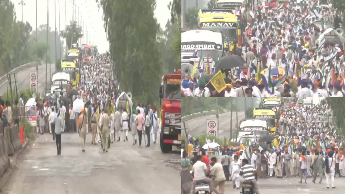 Large numbers of farmers gathered at the Shambhu Border | Photo Credit: https://x.com/WarMonitorINTL