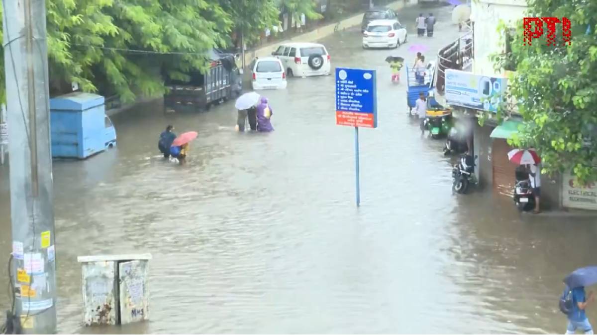 Ahmedabad Grapples With Waterlogging After Heavy Rainfall Submerges Several Areas