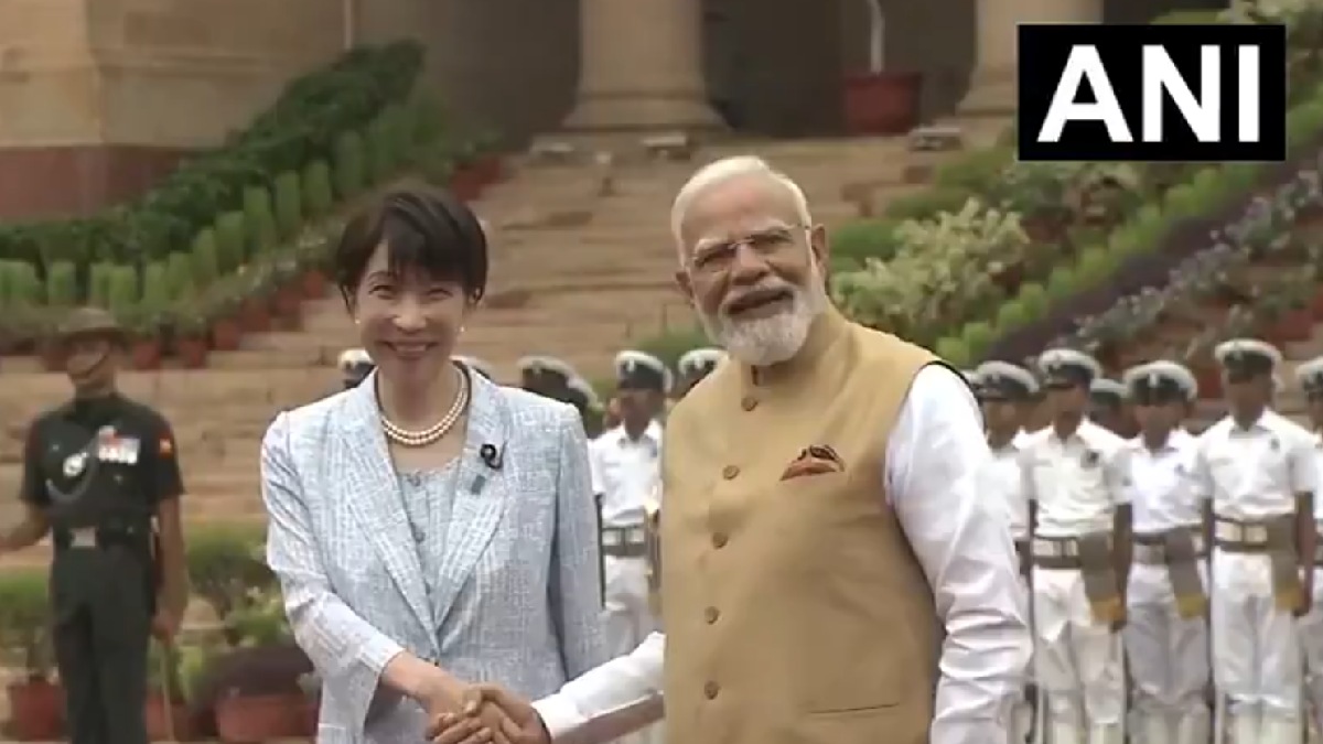 Japan PM Sanae Takaichi Receives Guard of Honour in Delhi, Set for Summit Talks With PM Modi