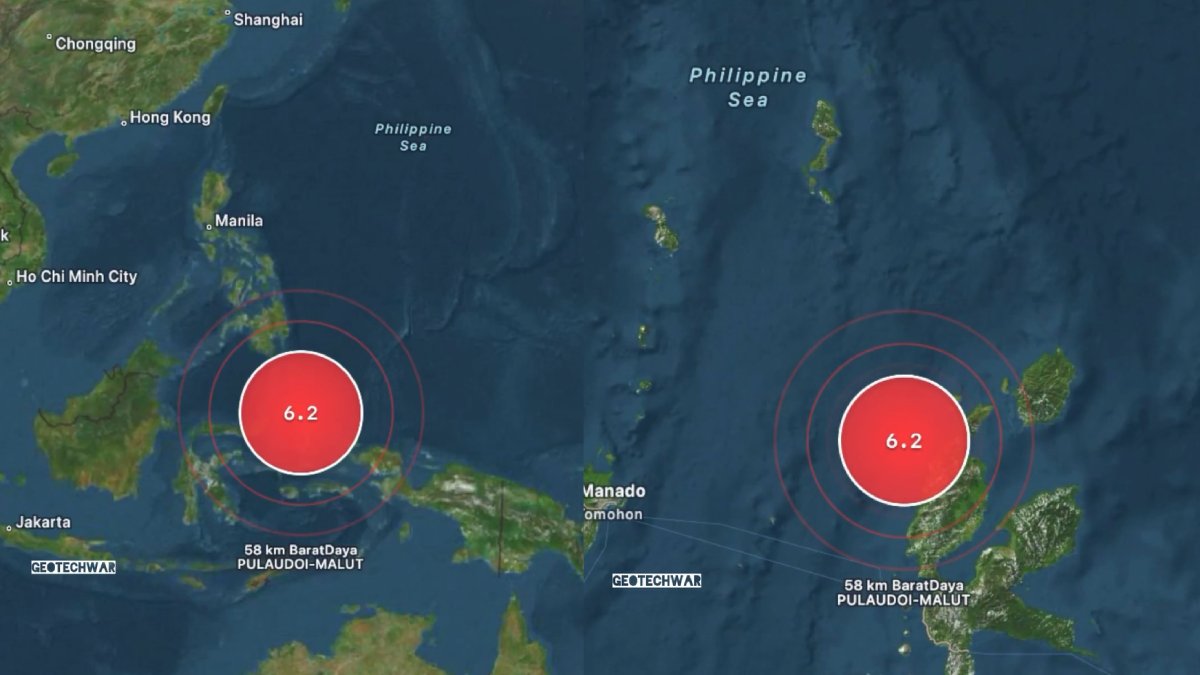 6.2 Magnitude Earthquake Hits Indonesia's Halmahera Region
