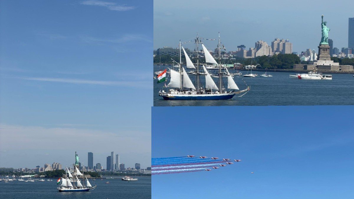 INS Sudarshini Reaches New York for US International Naval Review 250 and Sail4th 250 | Photo Credit: https://x.com/PIB_India