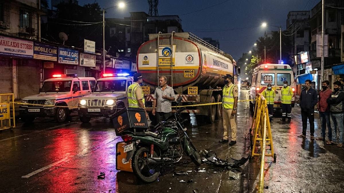 Tragedy on Jogeshwari Roads: Intoxicated Tanker Driver Crushes Delivery Rider, Mob Nabs Him Before He Can Flee