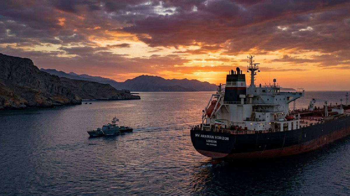 Oil tanker sailing through the Strait of Hormuz | Photo Credit: Ai Generated