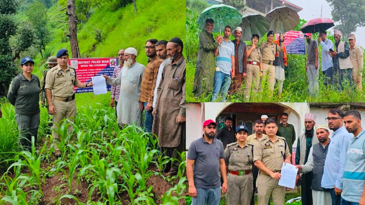 Jammu and Kashmir: Reasi Police Attach Immovable Assets Linked to Five Pakistan-Based Terror Handlers