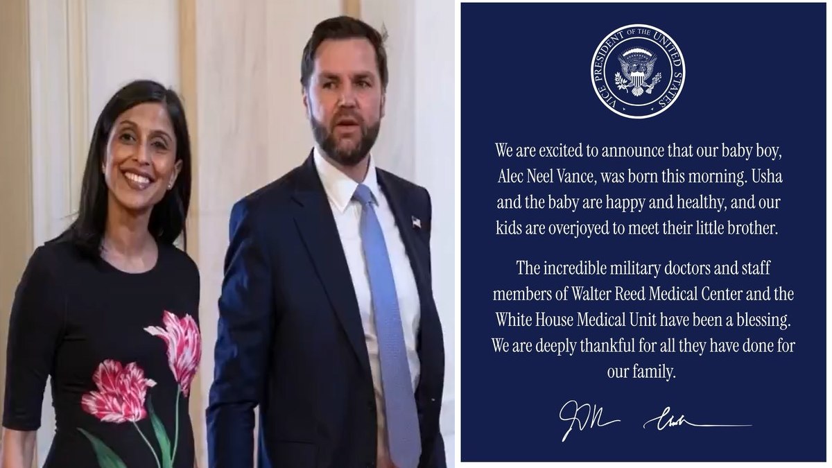 JD Vance and Usha Welcome Fourth Child | Photo Credit: https://x.com/Bubblebathgirl