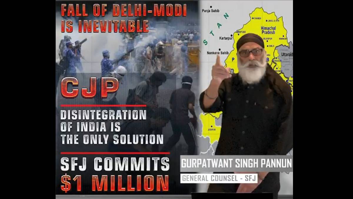 Gurpatwant Singh Pannun Makes Fresh Claims in Video, Calls for India's Disintegration