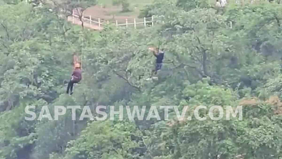 Tourist Rescued After Getting Stuck on 3,500-Foot Zipline in Maharashtra