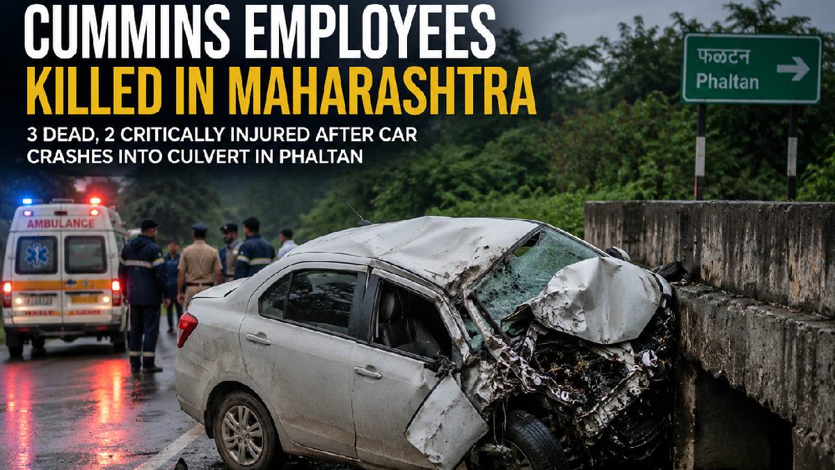 3 Cummins India Employees Killed, 2 Critically Injured After Car Crashes Into Culvert in Maharashtra's Satara