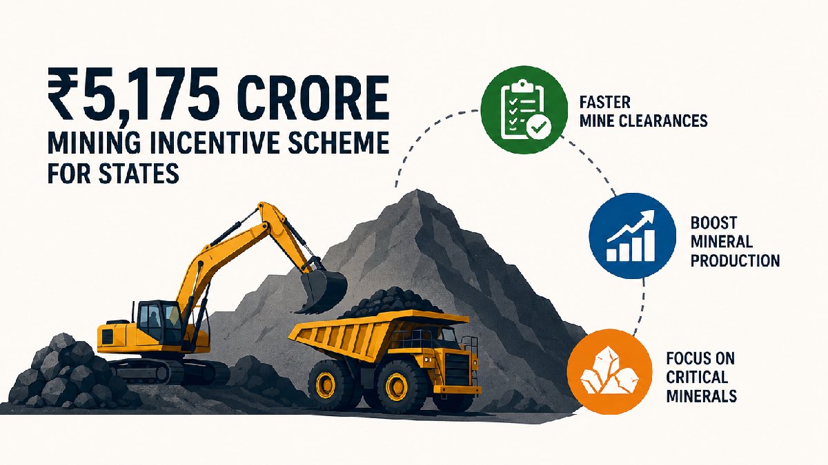 Centre Unveils ₹5,175 Crore Incentive Scheme to Speed Up Mining Projects, Boost Critical Mineral Production