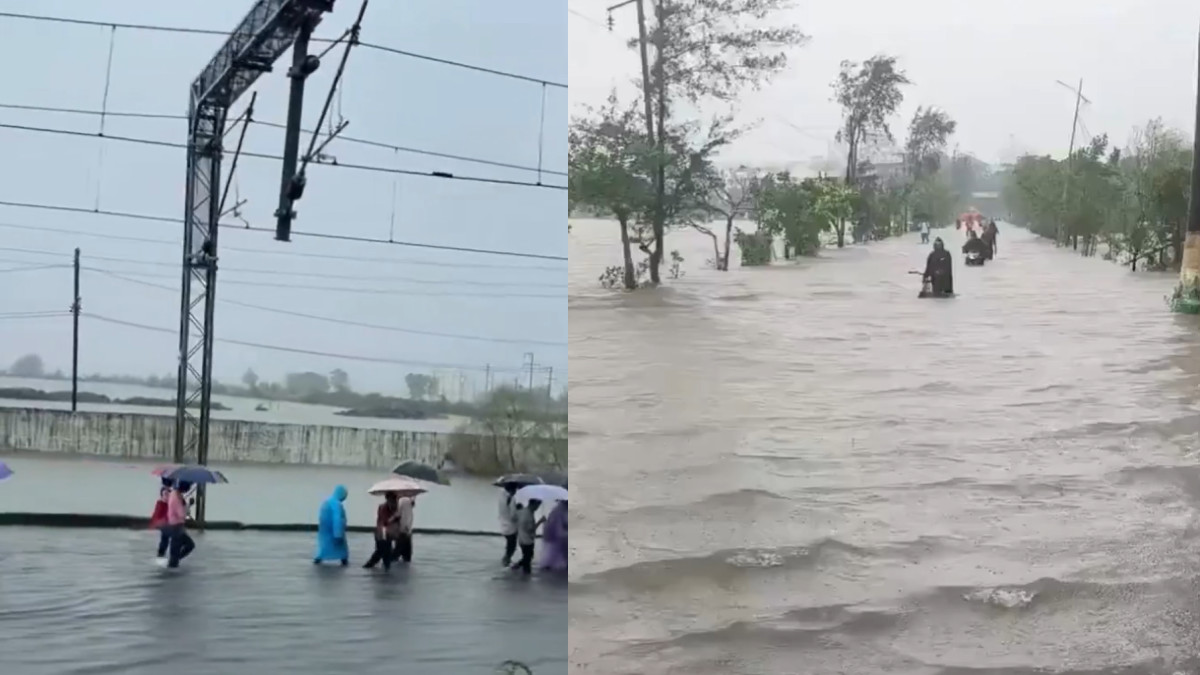 Mumbai Rain Havoc: Flights Diverted, Trains Affected | Photo Credit: https://x.com/rizwanace