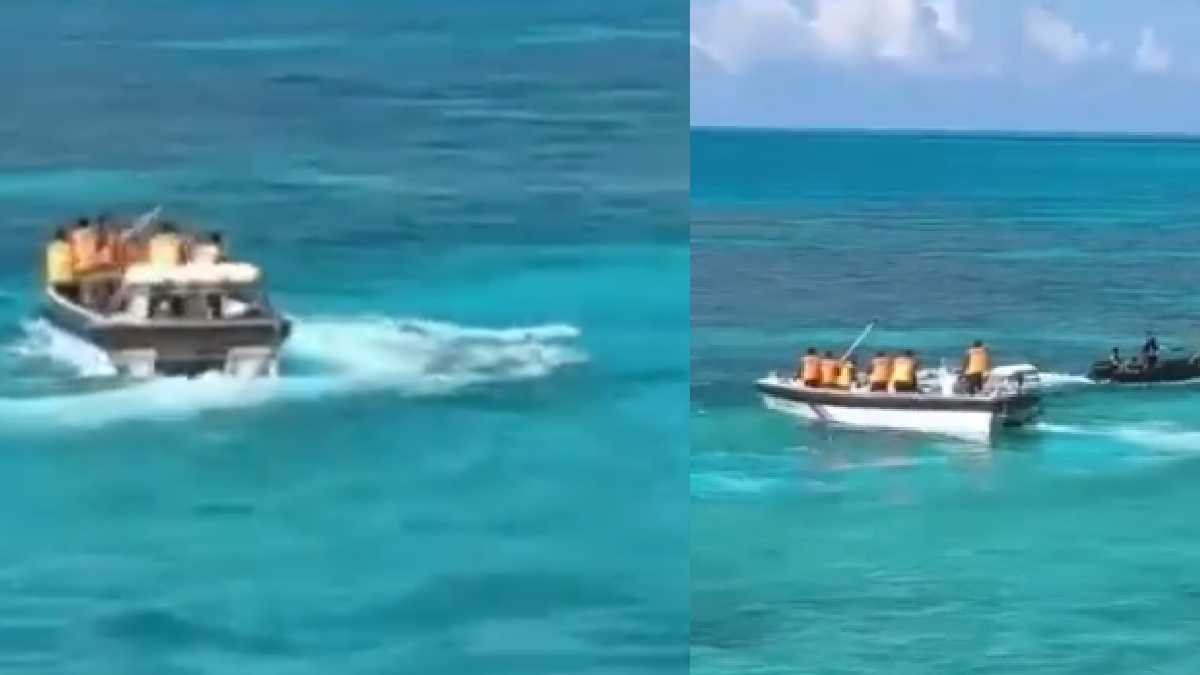 Chinese and Philippine vessels during South China Sea confrontation | Photo Credit: https://x.com/sentdefender