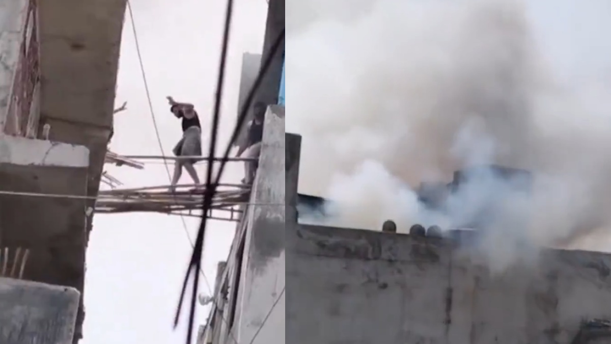 Noida Fire Tragedy: Two Killed After EV Battery Charging Sparks Massive Blaze in PG Building, 50 Families Rescued