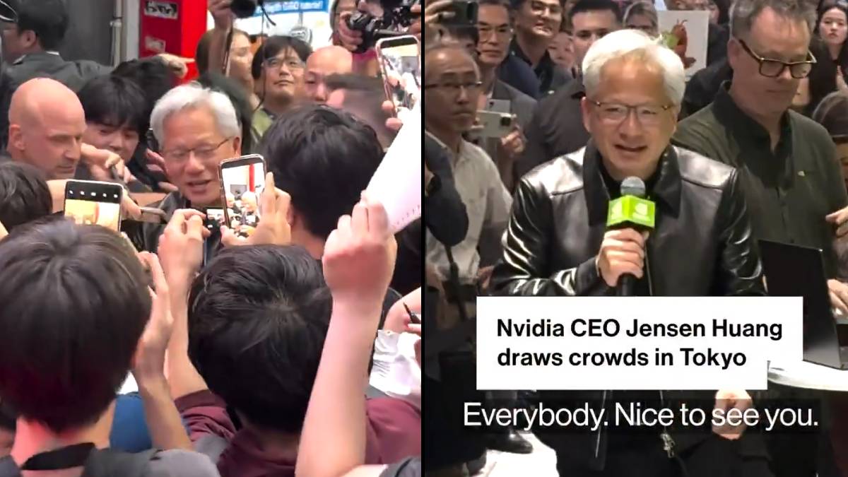 Nvidia CEO Jensen Huang Draws Huge Crowds in Tokyo During AI Supply Chain Visit