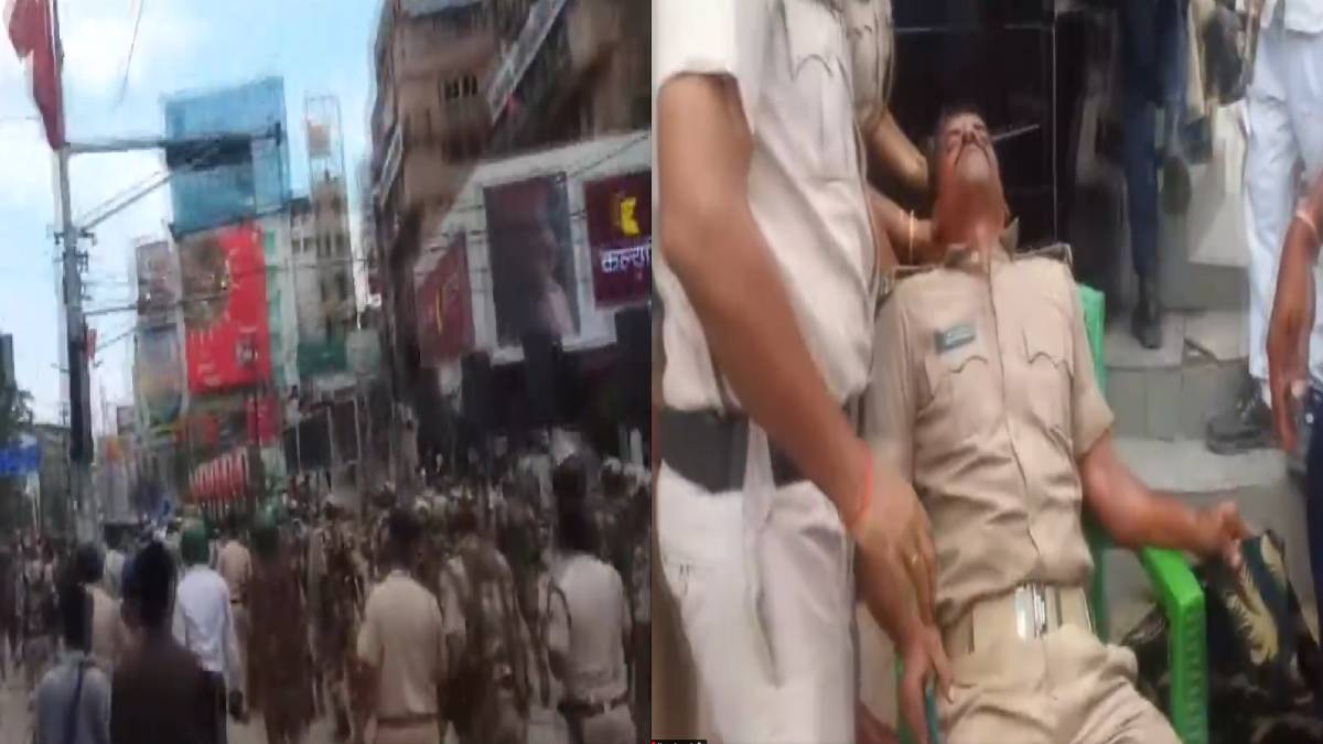 Patna Protest Turns Violent Near Dak Bungalow Square, Police Personnel Injured