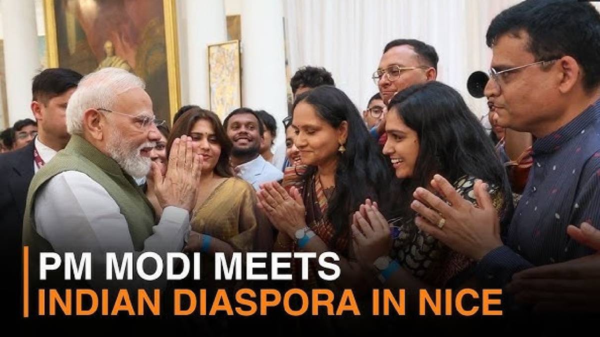 PM Modi greets Indian diaspora in Nice | Photo Credit: https://www.facebook.com