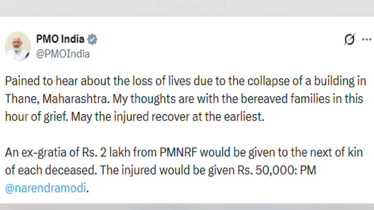 Prime Minister Modi Expresses Grief Over Bhiwandi Building Collapse, Announces Financial Assistance