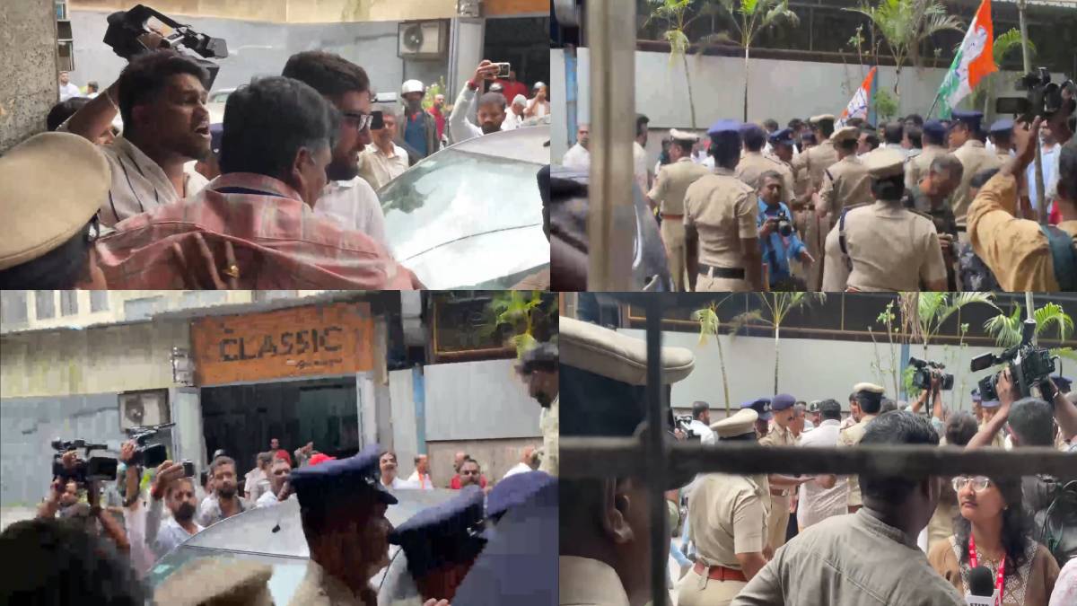 BJP Leaders Stage Protest Outside KPCC Office in Bengaluru Amid Congress Demonstration