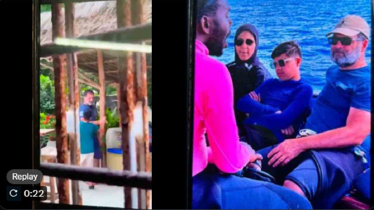 Viral Video Fuels False Claims About Rahul Gandhi's 'Secret Family Abroad | Photo Credit: https://x.com/VIGNESHBJP_KTK
